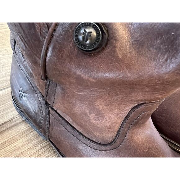 Womens Frye Celia Shearling Short Boots Charcoal 76747 Leather Winter 6.5 B - Picture 4 of 11